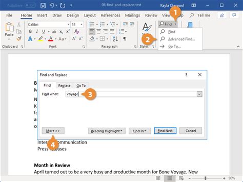 Find And Replace In Word Customguide