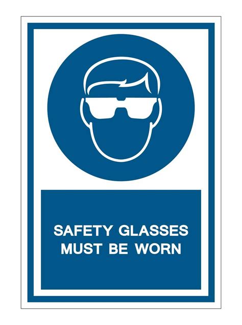 safety glasses must be worn symbol sign 2306797 vector art at vecteezy