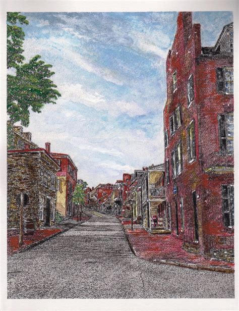 Harpers Ferry Watercolor Print West Virginia Art Historical Painting