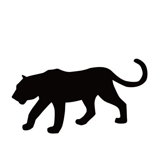 Download Toy Silhouette Panther Of Leopard Figurine Black Hq Png Image