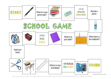 School Objects Game English Esl Worksheets For Distance Learning And