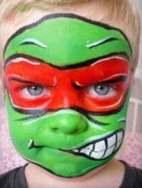 Tartaruga Ninja Face Painting Halloween Ninja Turtle Face Paint