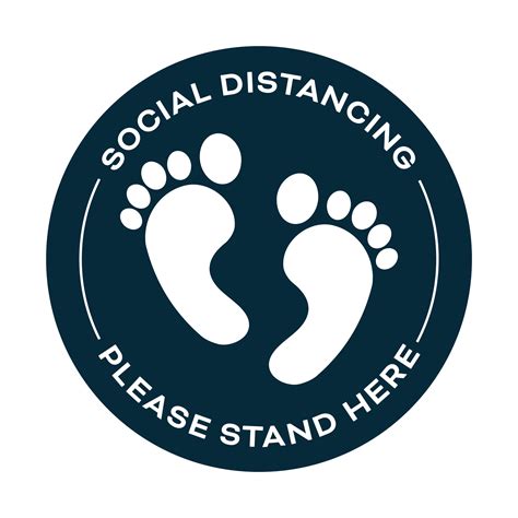 Social Distancing Please Stand Here Light Floor Sticker