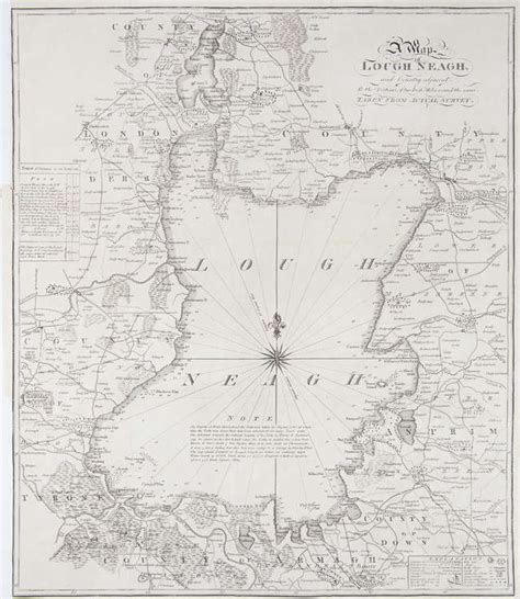 A Map Of Lough Neagh And The Country Auctions And Price Archive