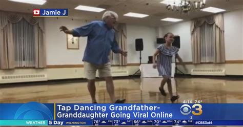 tap dancing grandfather granddaughter duo going viral cbs philadelphia