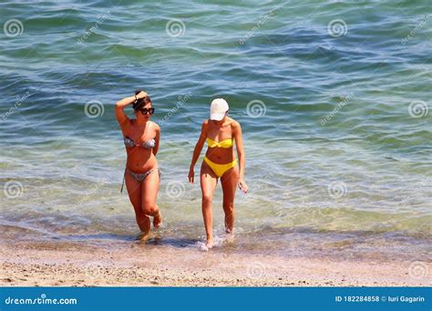 Odessa Ukraine People On The City Beach Editorial Stock Photo Image Of Relaxation Adventure