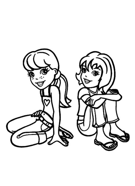 Two Girls Coloring Pages At Free Printable Colorings Pages To Print And Color