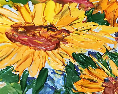 Sunflower Painting Original Art Floral Impasto Oil Painting Etsy