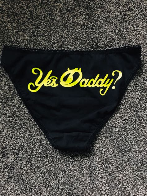 Yes Daddy Knickers Neon Yellow Panties Daddy Knickers Ddlg Etsy