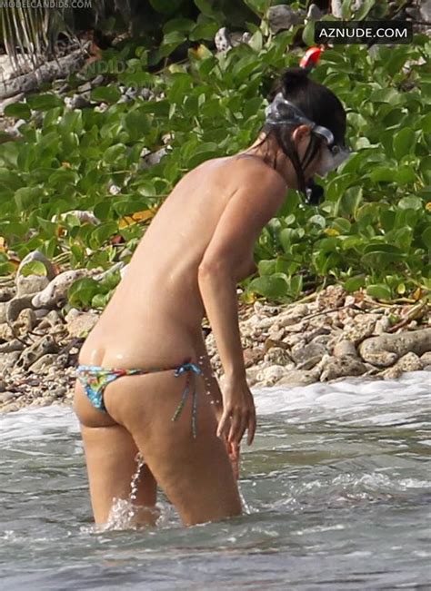Paulina Porizkova Poses Topless On The Beach To Show Off Her Body The