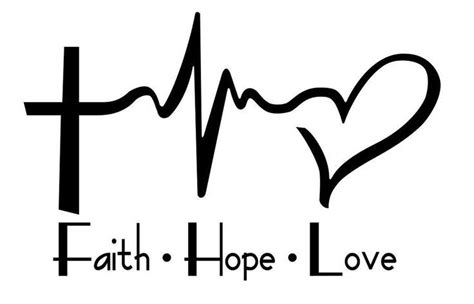 Faith Hope Love Laptop Car Vinyl Window Decal Sticker 4hx6w Christian