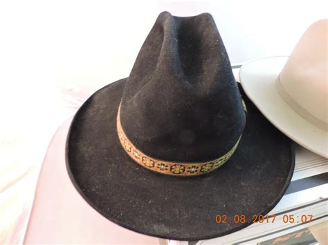 Old Stetson Hat 4x Beaver Silver Belly Open Road 7 18 Black Stetson