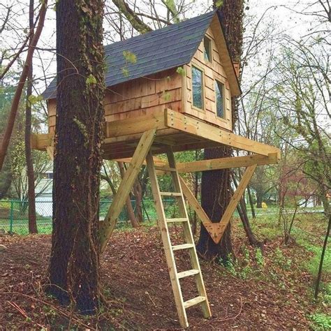 Alpino Treehouse Plans For 1 Or 2 Trees Etsy Kidsoutdoorplayhouse