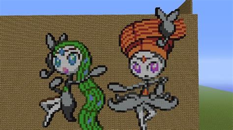 Meloetta Aria And Pirouette Formes Minecraft Style By Profpowerline On