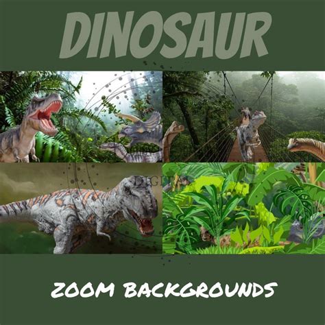 Dinosaur Zoom Background Digital Backdrop Virtual Etsy Israel