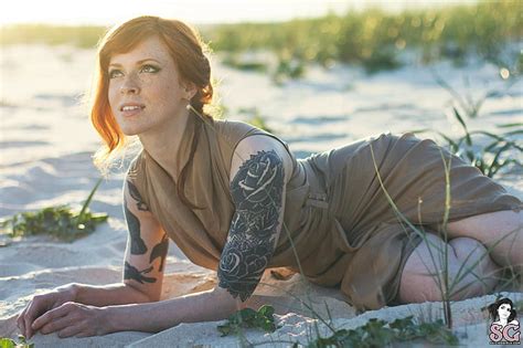 Annalee Suicide Lying Down Redhead Suicide Girls Tattoo Hd