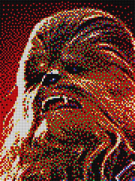 Chewbacca Star Wars With Pixel Art Quercetti Pixel Art Star Wars