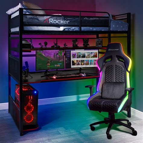 Gaming Beds Battlebunk Gaming High Sleeper With Desk