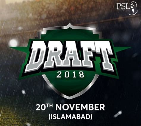 Players Draft For Psl 2019 Schedule To Take Place On 20 November Twenty20 Wiki