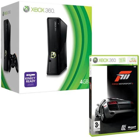 Xbox 360 4gb Arcade Bundle Includes Forza Motorsport 3 Games Consoles