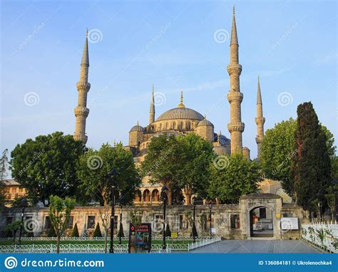 Blue Mosque In Istanbul At Sunrise Turkey Editorial Photo Image Of