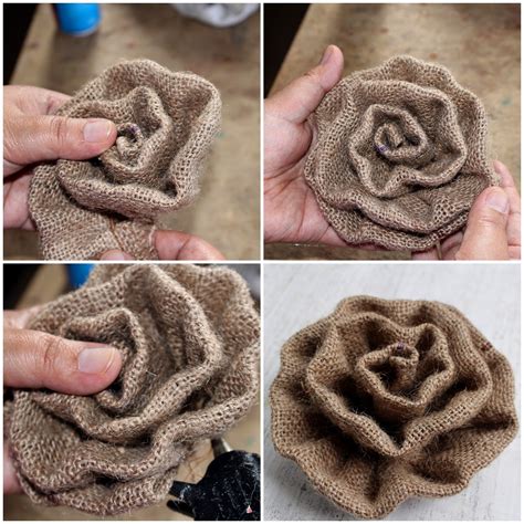 Reduce Reuse Recycle Replenish Restore Diy How To Make A Burlap Rosette Using Sewing Machine