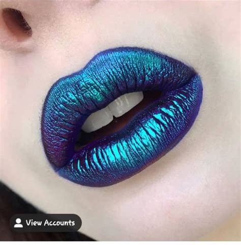20 Ways To Wear Blue Lipstick The Glossychic Blue Lipstick Dark