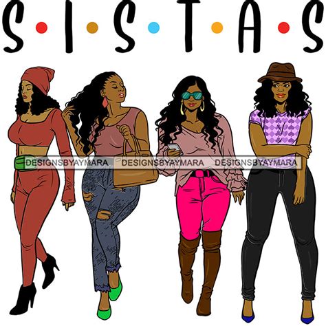 sassy sista s sisters stepping out svg png vector clipart cricut s designsbyaymara