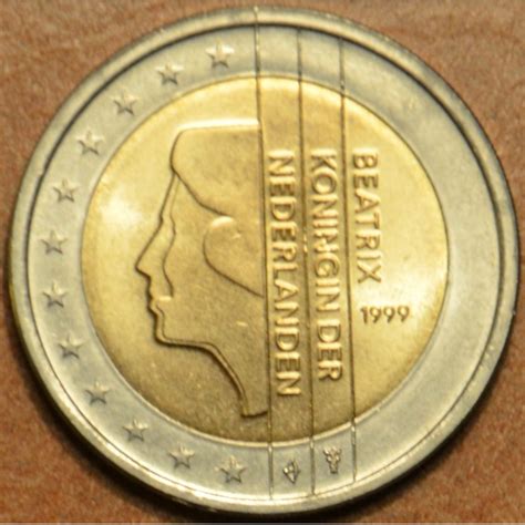 Euromince Mince 2 Euro Holandsko 1999 Kráľovná Beatrix Unc