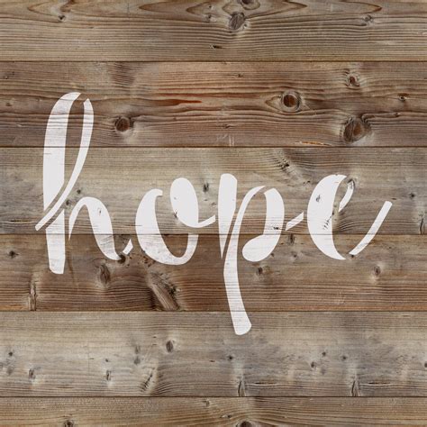 Hope Stencil Reusable Diy Craft Stencils Of The Word Etsy