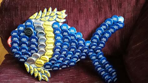 Fish Bottle Cap Art Bottle Cap Art Beer Cap Art Bottle Cap Crafts