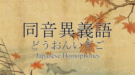 Japanese Homophones 同音異義語🤓 Homophones Japanese Words Japanese