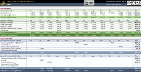Unlike others, this cash flow dashboard excel template template is designed taking into reason its simplicity of use, even for beginners. Free Cash Flow Statement Excel Template | Free Accounting ...