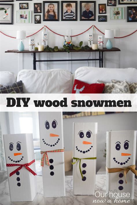 Wooden Snowman Craft Easy Christmas Decoration Idea Our