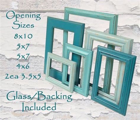 Shabby Chic Frames Picture Frames Picture Frame Set Turquoise Etsy
