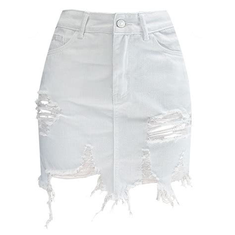 2018 New Summer Women Sexy Streetwear High Waist Short Denim Skirt