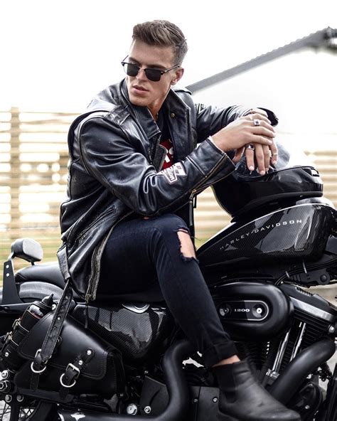 Black Biker Leather Jacket Tlc Men Biker Photoshoot Men Motorcycle Photo Shoot Motorcycle