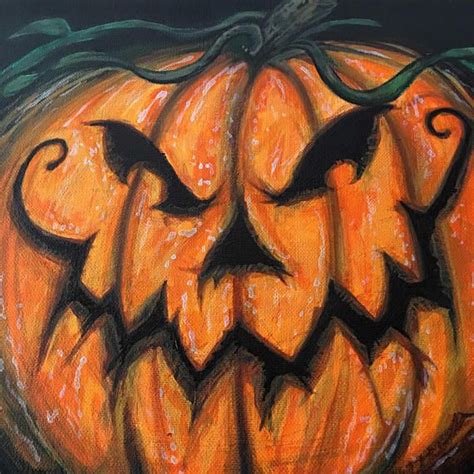 Animated Jack O Lantern Painting Painting Art Lessons Painted Pumpkins