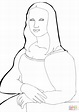 Dibujo de Mona Lisa de Leonardo da Vinci para colorear | Dibujos para ...