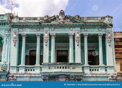 Colorful Balconies In Paseo Marti In Havana Cuba Stock Image Image