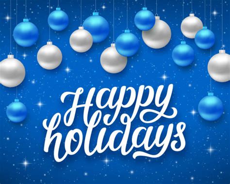 Happy Holidays Blue Illustrations Royalty Free Vector Graphics And Clip