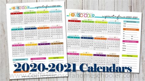 Free Month At A Glance 2021 Calendar