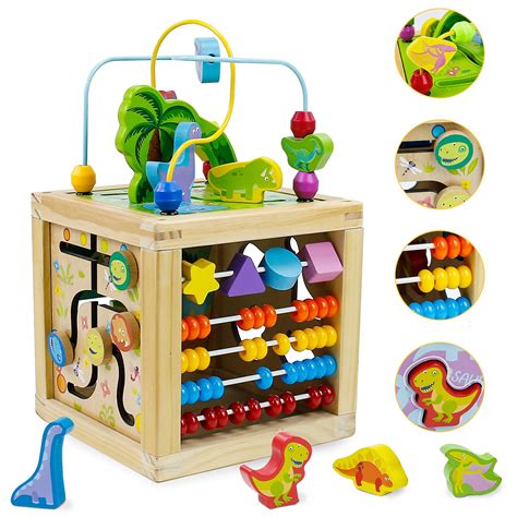 Buy Fajiabao Baby Wooden Activity Cube Toddler Activity Center Baby