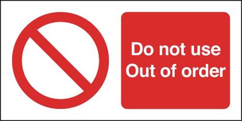 Do not use sign images. Do Not Use Out Of Order Signs | Seton UK
