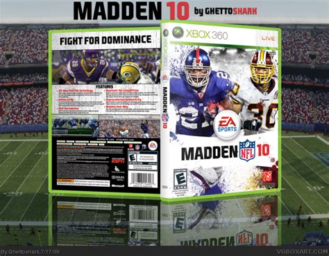 Madden Nfl 10 Xbox 360 Box Art Cover By Ghettoshark