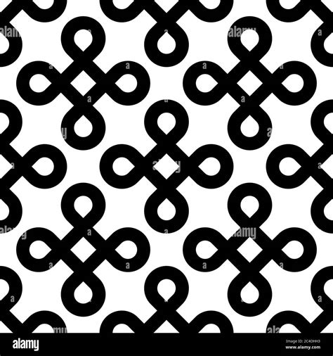 resumen de fondo de patrón integrado nudos bowen negros o cuadrado de lazo elementos de