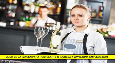 Camarera Y Recepcionista Para Restaurante Zona Empleos