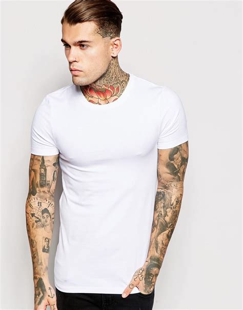 asos extreme muscle fit t shirt with crew neck and stretch at latest fashion clothes