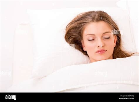 Young And Beautiful Woman In Bed Stock Photo Alamy
