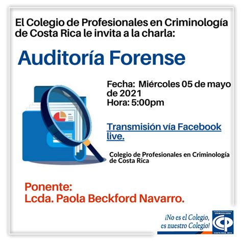 AuditorÍa Forense Colegio De Profesionales En Criminologia De Costa Rica